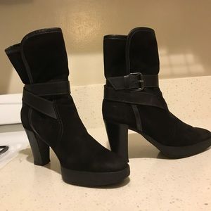 Tods black suede, size 8